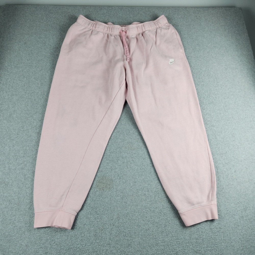 Nike Joggers Sweatpants Womens XL Pink Phoenix Drawstring Waist Tapered Leg Logo